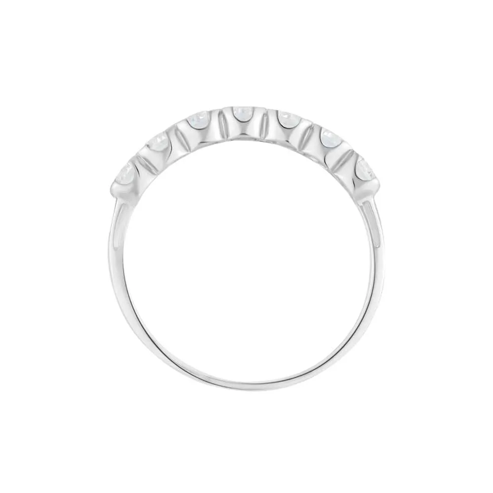 Anello Riviere Claire Oro Bianco 375/1000 Cubic Zirconia Bianco 1424818