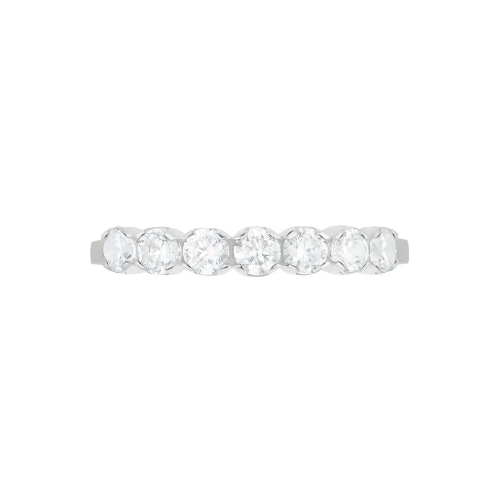 Anello Riviere Claire Oro Bianco 375/1000 Cubic Zirconia Bianco 1424818